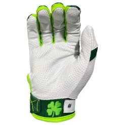 2023 Spiderz Ltd Ed "Lucky" ENDITE Batting Gloves: Dark Green/Kelly Green/White -Passion Baseball Spiderz Lucky Batting Gloves 2
