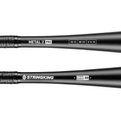 2022 StringKing Metal 2 PRO (-3) BBCOR Baseball Bat -Passion Baseball StringKing Metal 2 Pro BBCOR 33 Inch 30 Ounce Baseball Bat Close Up base 2x