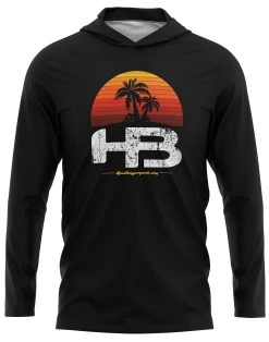 Headbanger Sports Exclusive Ultra Lightweight Long Sleeve Hoodies: Lifestyle Series -Passion Baseball Sunset