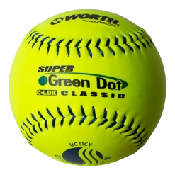 Worth 11" USSSA Super Green Dot Classic W Composite Softballs (Dozen): UC11CY