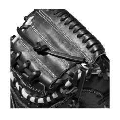 2022 Wilson A2000 M1DSS 33.5" Catcher's Mitt: WTA20RB22M1DSS -Passion Baseball WBW100401 4 A2000 M1D C 335 Black White Red.png.cq5dam.web .1200.1200
