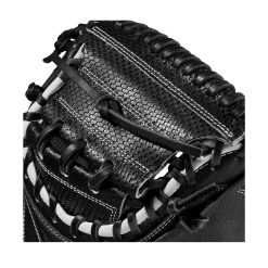 2023 Wilson A2000 M1DSS 33.5" Baseball Catcher's Mitt: WBW100995335 -Passion Baseball WBW100995 4 A2000 C M1DSC 335 BlackSS BlackDimple White WilsonGold