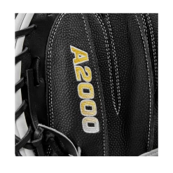 2023 Wilson A2000 M1DSS 33.5" Baseball Catcher's Mitt: WBW100995335 -Passion Baseball WBW100995 5 A2000 C M1DSC 335 BlackSS BlackDimple White WilsonGold