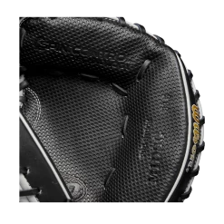 2023 Wilson A2000 M1DSS 33.5" Baseball Catcher's Mitt: WBW100995335 -Passion Baseball WBW100995 6 A2000 C M1DSC 335 BlackSS BlackDimple White WilsonGold