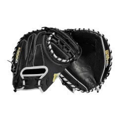2023 Wilson A2000 M1DSS 33.5" Baseball Catcher's Mitt: WBW100995335 -Passion Baseball WBW100995 8 A2000 C M1DSC 335 BlackSS BlackDimple White WilsonGold