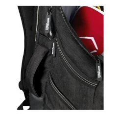Wilson A2000 Players Backpack Bat Bag: WTA2000 -Passion Baseball WTA20BPBL 5 Wilson A2000 Backpack Black Silver Handle.png.cq5dam.web .1200.1200