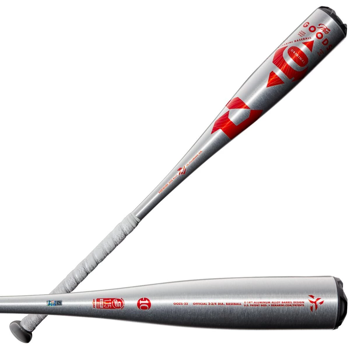 2022 DeMarini The Goods One Piece (-10) USSSA Baseball Bat: WTDXGOZ-22 - Image 2