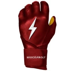 Bruce Bolt PREMIUM PRO Long Cuff Batting Gloves: Maroon -Passion Baseball premium pro long cuff batting gloves maroon brucebolt 153600