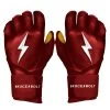 Bruce Bolt PREMIUM PRO Long Cuff Batting Gloves: Maroon