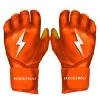 Bruce Bolt PREMIUM PRO Long Cuff Batting Gloves: Orange