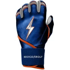 Bruce Bolt PREMIUM PRO NIMMO Long Cuff Batting Gloves: Mets Blue 13 Bruce Bolt PREMIUM PRO NIMMO Long Cuff Batting Gloves: Mets Blue -Passion Baseball premium pro nimmo series long cuff batting gloves blue gloves brucebolt 261498