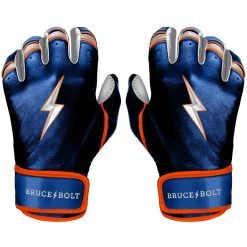 Bruce Bolt PREMIUM PRO NIMMO Short Cuff Batting Gloves: Blue