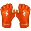 Bruce Bolt PREMIUM PRO Short Cuff Batting Gloves: Orange 2 Bruce Bolt PREMIUM PRO Short Cuff Batting Gloves: Orange -Passion Baseball premium pro short cuff batting gloves orange brucebolt 362485