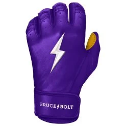 Bruce Bolt PREMIUM PRO Short Cuff Batting Gloves: Purple -Passion Baseball premium pro short cuff batting gloves purple brucebolt 315746