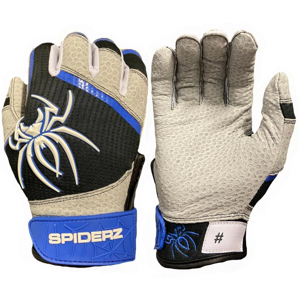 2022 Spiderz PRO Model Batting Gloves: Black/Royal Blue/White 3 2022 Spiderz PRO Model Batting Gloves: Black/Royal Blue/White
