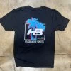 HB Lifestyle Active Wear Men's T-Shirt: Palm Trees (Black) -Passion Baseball treeback2