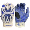 2020 Spiderz HYBRID Batting Gloves: White/Royal Blue/Black -Passion Baseball white royal blue